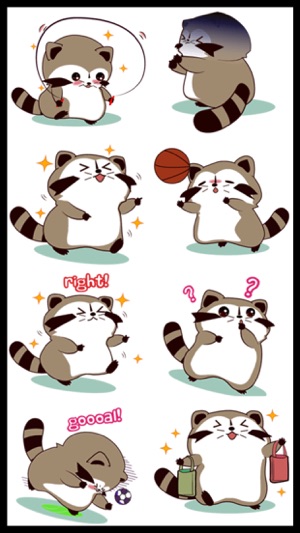 Racoon Sticker Pack(圖4)-速報App