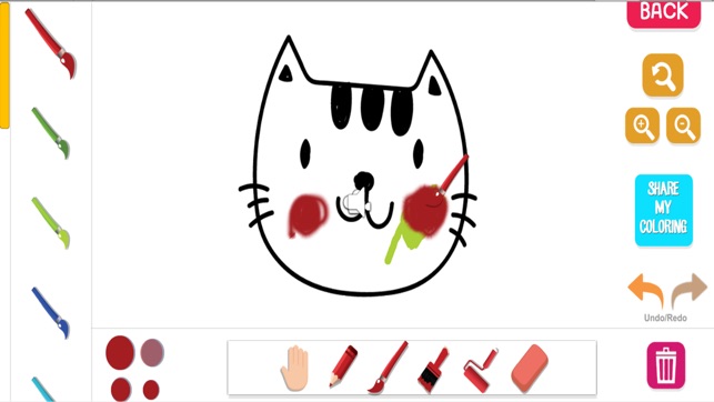 Cute Cat Kitten Kids Girl Coloring Book Pages(圖2)-速報App