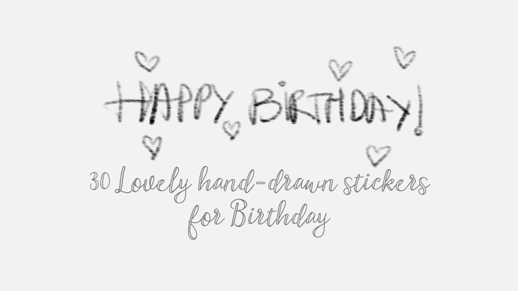 Hand Drawn Birthday Stickers