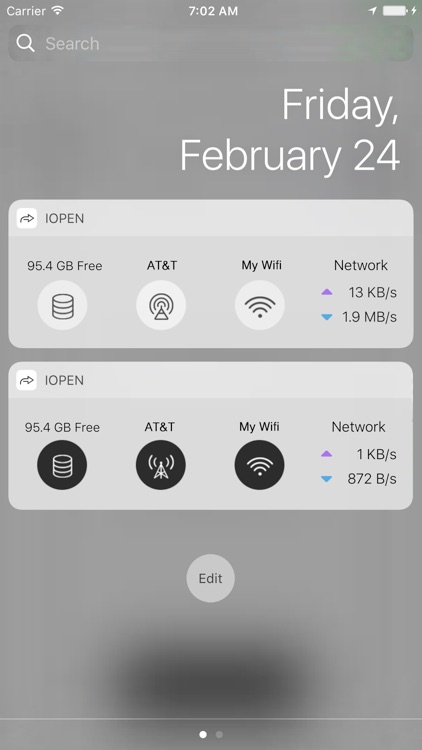 iOpen - Network speed monitor, Settings launcher