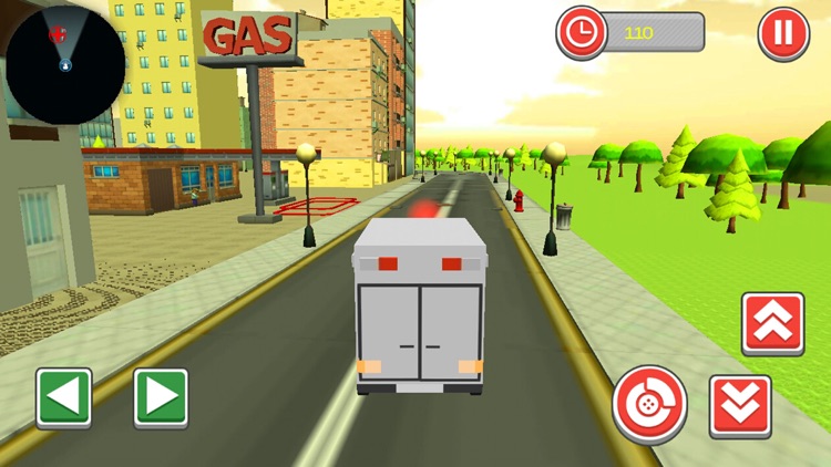 911 Blocky Ambulance Sim Game