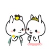 Animated Royal Bunny Love Stickers