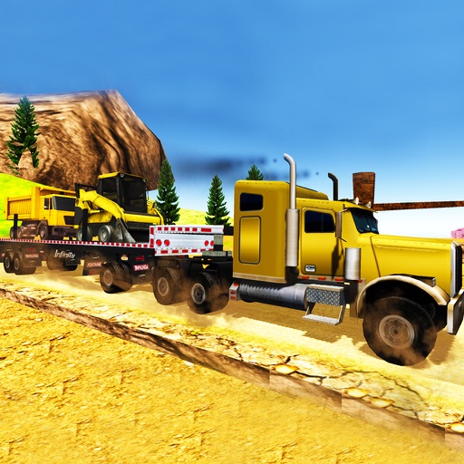 Off-Road Hill Truck Driver Crane Simulator 3D Game icon