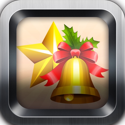 Casino Golden Christmas Star and Bell icon