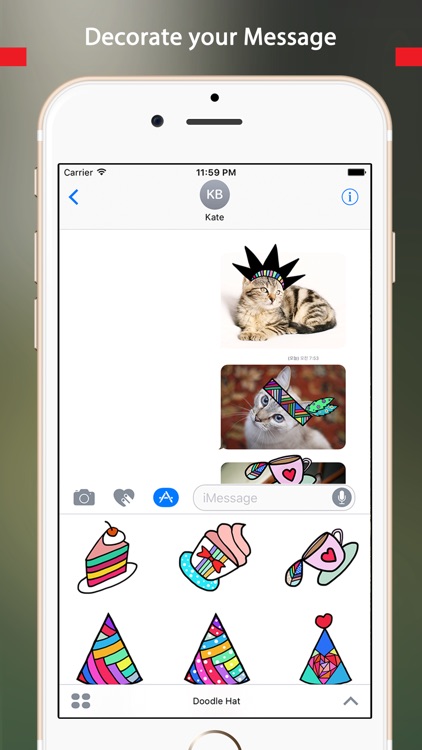 Doodle Hat Stickers by StiPia screenshot-4