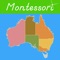 Learn the names and locations of the states and territories in Australia with this app that complements the geography materials used in the Montessori Classroom