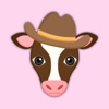 Brown White Cow Emoji Stickers