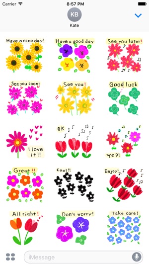 Flower Words - Text Message Stickers Pack 1(圖2)-速報App