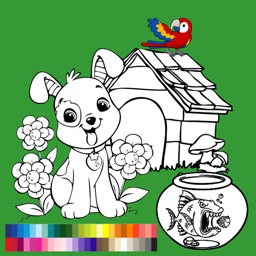 Kids Pets Coloring Book Game Free