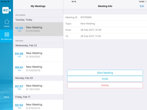 ezTalks Meetings for iPad screenshot 2