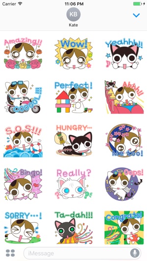 Yazmin The Cute Little Kitten English Stickers(圖2)-速報App