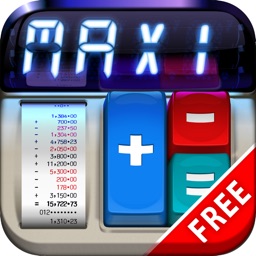MaxiCalc Free: Big Retro LCD Basic Desk Calculator