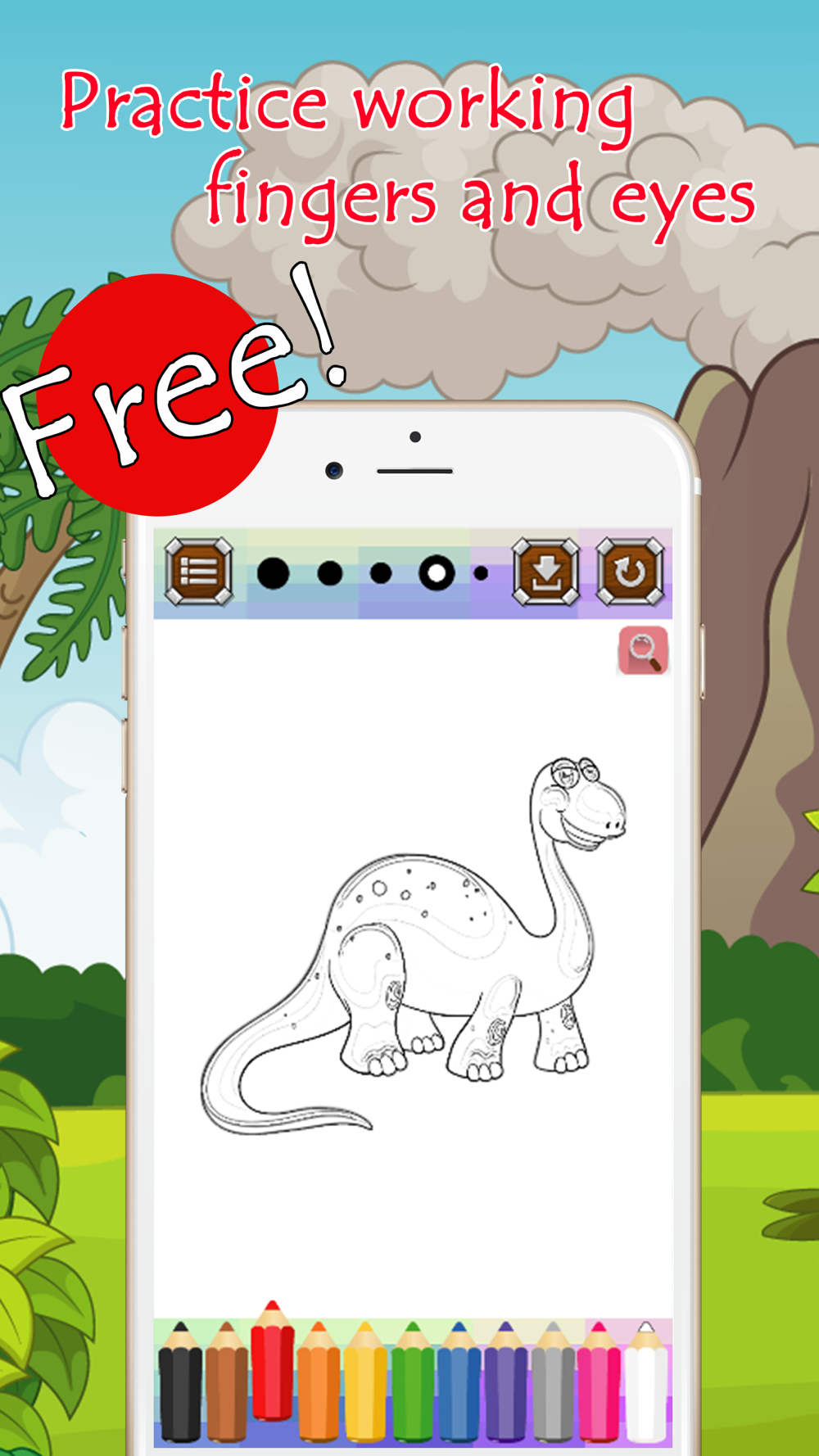 子供のための無料恐竜ぬりえゲーム For Iphone Free Download 子供のための無料恐竜ぬりえゲーム For Ios Apktume Com