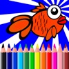 Icon Fish Coloring BookPages Free For Kids Toddler