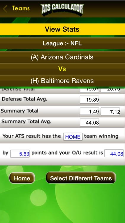ATS Calculator - Sports Stats & Prediction Program by PhoenixSports