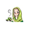 Green Scarf Beauty stickers by wenpei