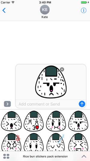 Rice bun stickers