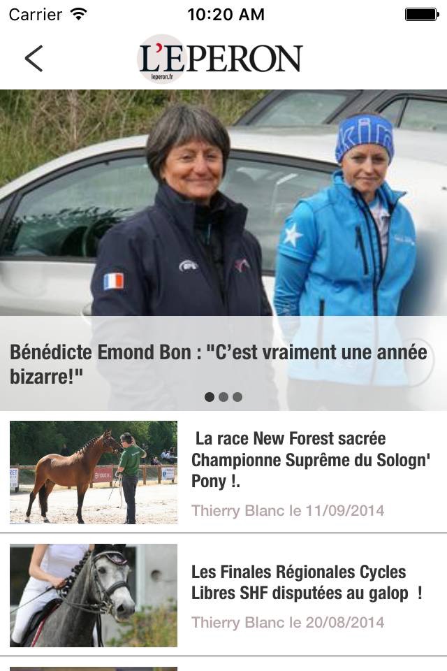 L'Eperon.fr screenshot 2