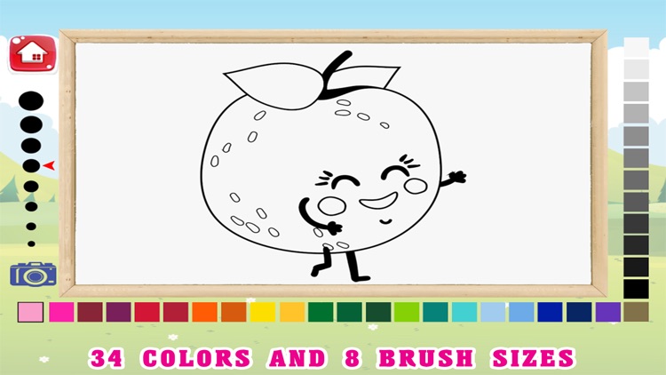 Kids Coloring Pages Tracing - Fruit Vegetable Game