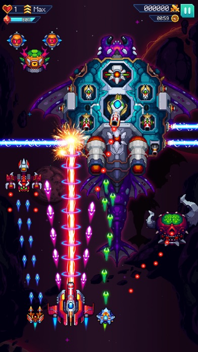 Galaxiga - ギャラガアーケードシューティングのスクリーンショット6 Galaxiga - ギャラガアーケードシューティングのスクリーンショット6