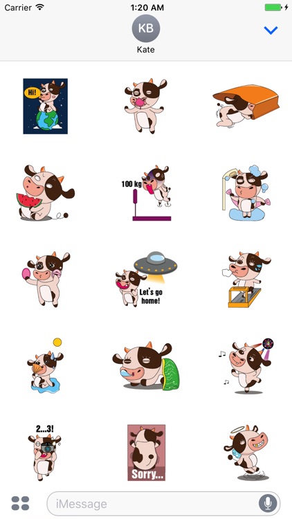 Dairy Cows Animated Stickers