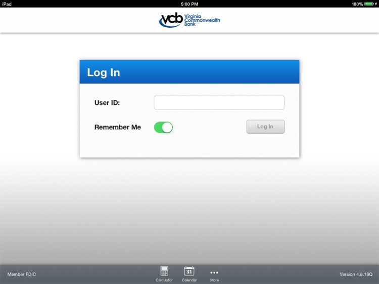 VCB Mobile Banking for iPad