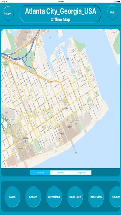 Atlanta City Georgia USA Offline Map Navigation