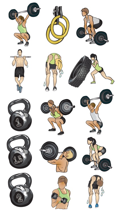Crossfit & Weightlifting Stickers and Emojis