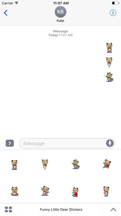 Funny Little Deer Stickers Pack For iMessage