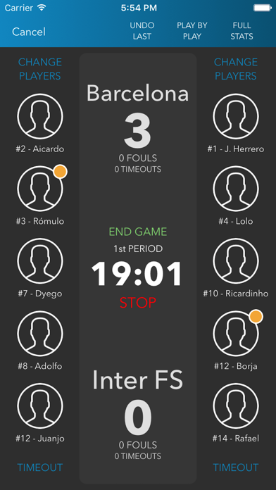 inGameStats Futsal screenshot 2