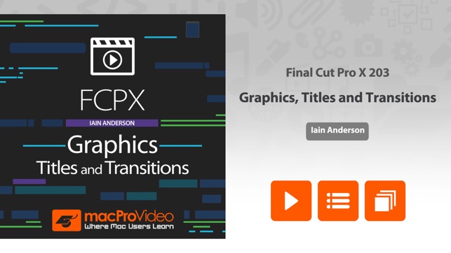 FCPX Graphics Titles and Transitions