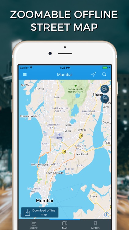 Mumbai Travel Guide with Offline Street Map screenshot-3