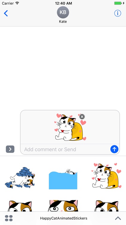 Happy Cat Animated Stickers