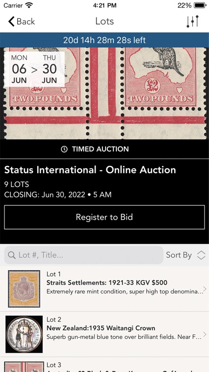 Status International Auction