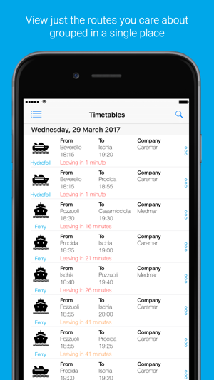 Ferry Timetables Naples' Gulf