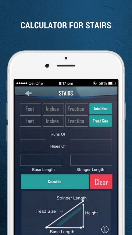Builder Calculator - Measure Concrete Stair Angle screenshot-4