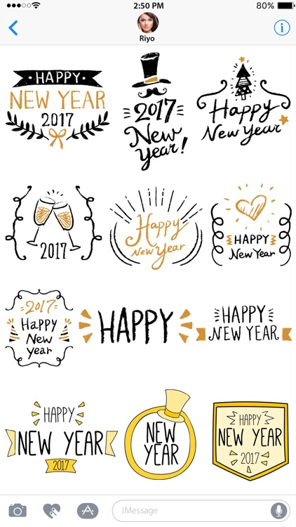 Happy New Year Countdown 2017 for iMessage Sticker