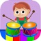 Let kids play and enjoy musical instruments like piano, xylophone, drums and shaky toys