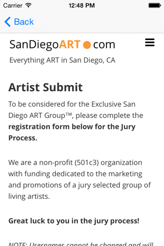 SanDiegoART.com™ - San Diego ART Group™ screenshot 4