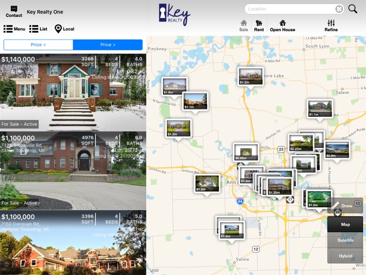 Key Realty Michigan for iPad