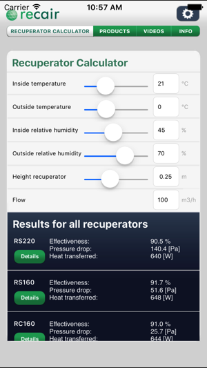 Recair heat recovery