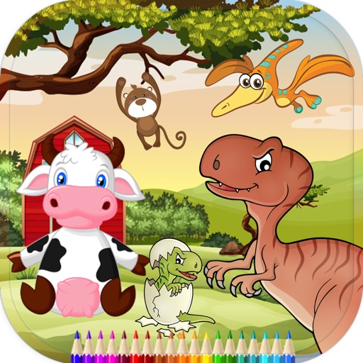 Coloring And Matching Game For Kids Education Icon