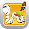 Cute Worms Coloring Book For Kids Edition