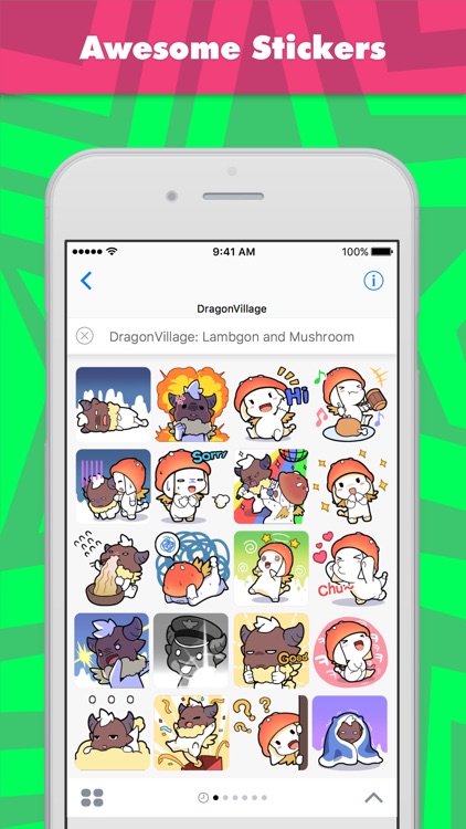 DragonVillage: Lambgon and Mushroom stickers