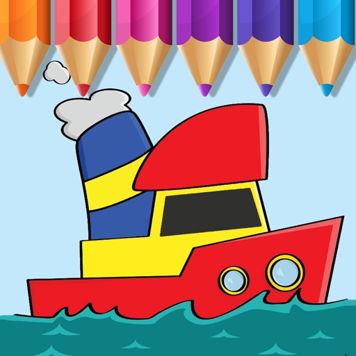 Boat Machine Coloring Book Game For Children iOS App