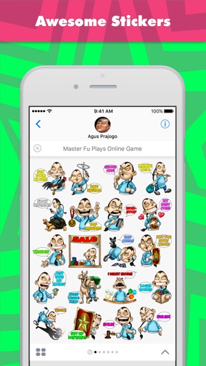 Master Fu Plays Online Game stickers by 