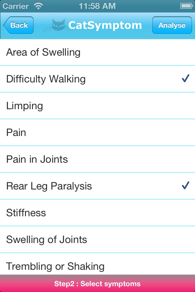 Cat Symptom Checker screenshot 2