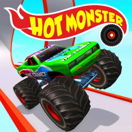 Hot Monster Truck Racing Stunt