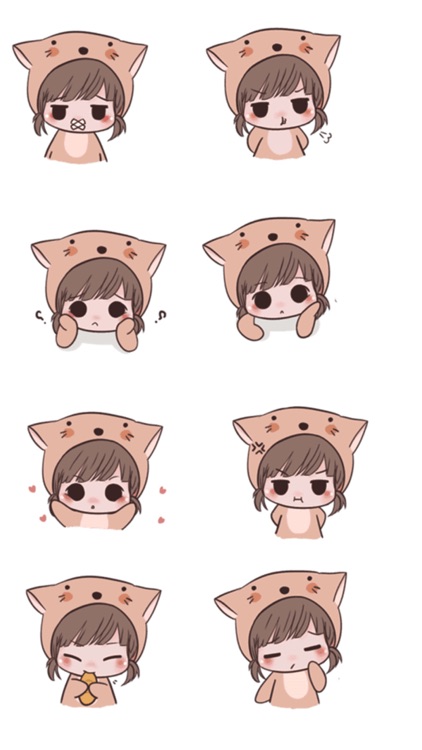 Little Foxy Girl Stickers screenshot-3