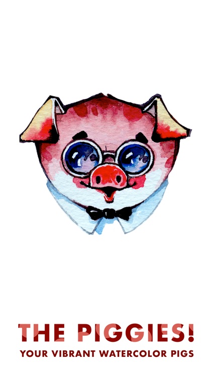 Watercolor Piggies